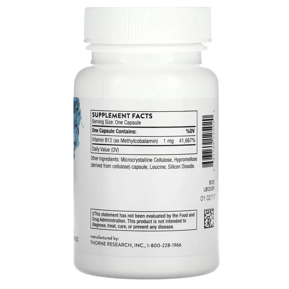 Thorne Vitamin B12 As Methylcobalamin Capsules